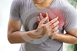 man having heart attack