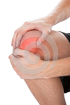 Man having knee injury