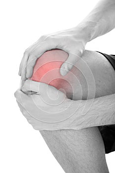 Man having knee injury