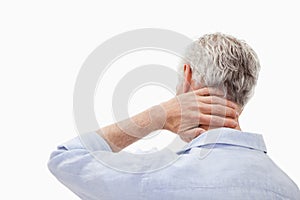 Man having a neck pain