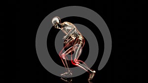 man having painful joints while running, anatomy, runner knee injury, Jogging