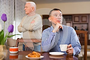 Man having problems in relationship with father