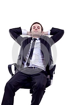 Man having a quick sleep photo