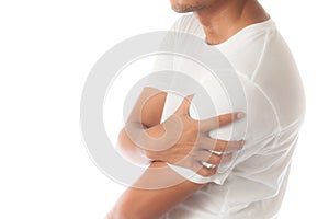 Man having shoulder pain