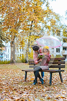 Man having to apologize to his wife or girlfriend