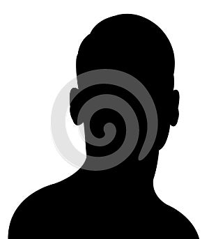A man head silhouette vector