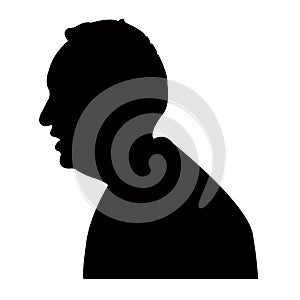 a man head silhouette vector