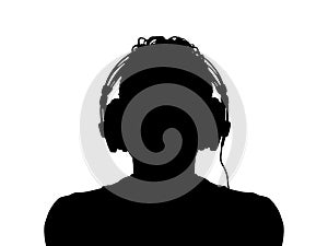 Man in headphones
