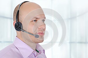 Man with a headset