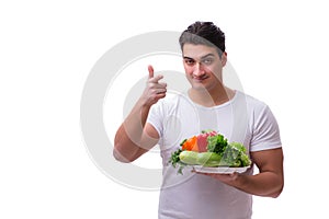 The man in healthy eating concept