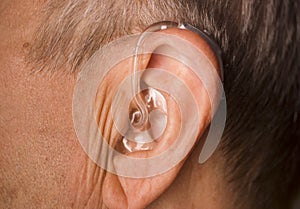 Man with hearing aid