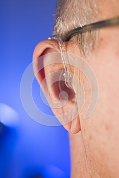 Man with hearing aid