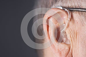 Man with hearing aid