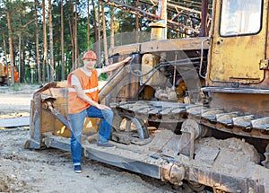 Man in helmet driver