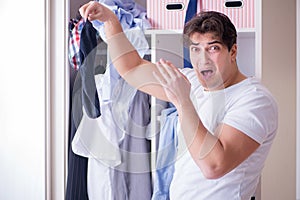 The man helpless with dirty clothing after separating from wife