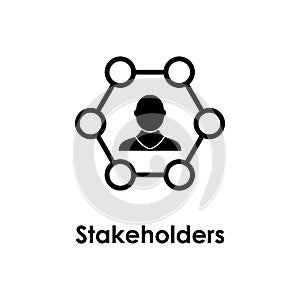 man, hexagon, stakeholders icon. One of business collection icons for websites, web design, mobile app photo
