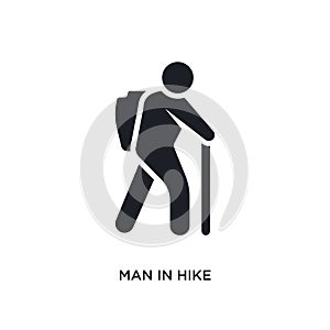 man in hike isolated icon. simple element illustration from humans concept icons. man in hike editable logo sign symbol design on