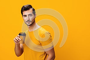 Energy man studio drink cup t-shirt hipster coffee tea mug hot paper