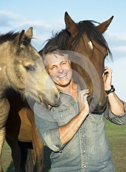 Man with his horses