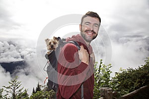 A man and his inseparable best friend photo