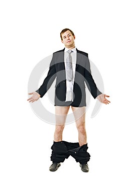 Man with his pants down