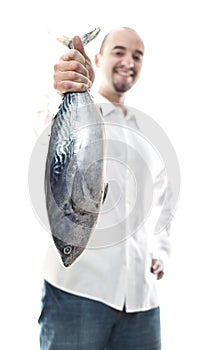 Man hold fish