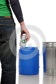 Man Holding Aluminum Can