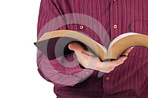 Man Holding a Bible