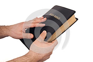 Man Holding a Bible