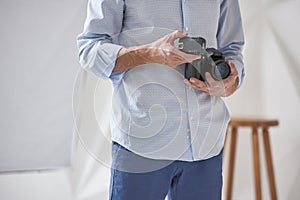 Man holding camera