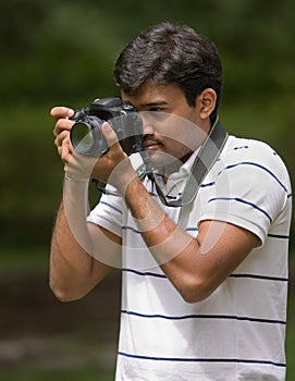 Man holding camera