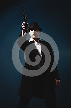 Man holding a handgun