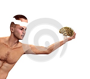 Man Holding His Mind