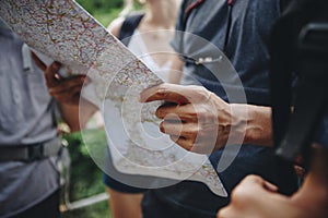 Man holding a paper map