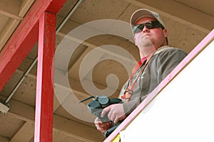 Man holding radio controller