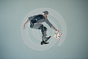 Man holding skateboard