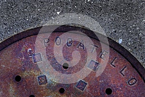 Man Hole Cover Iron Round with Pocatello