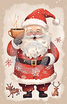 man home male holiday santa cute christmas festivity claus mug merry. Generative AI.