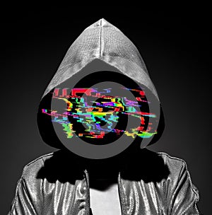 Man in the hood. Hacker.