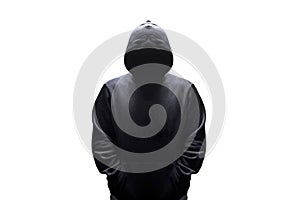 Man in hood silhouette photo