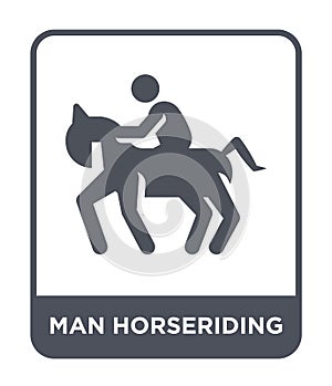 man horseriding icon in trendy design style. man horseriding icon isolated on white background. man horseriding vector icon simple