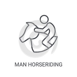 Man Horseriding icon. Trendy Man Horseriding logo concept on whi