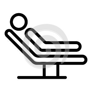 Man hospital bed icon, outline style