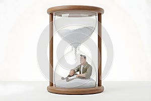 Man in Hourglass