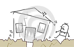Hombre casa terremoto 