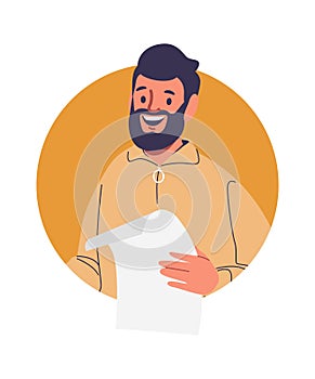 Man hr manager interviewing newcomer