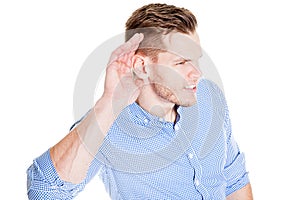 Man with impaired hearing