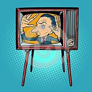 Man inside TV