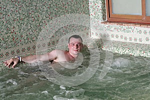 Man in jacuzzi
