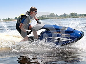 Man on jet ski